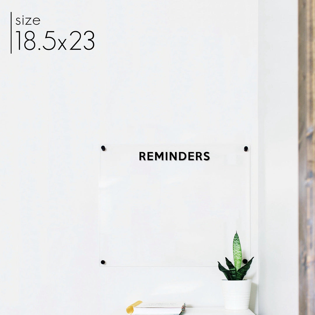 Large Acrylic Dry-erase Board | Horizontal Minimalist