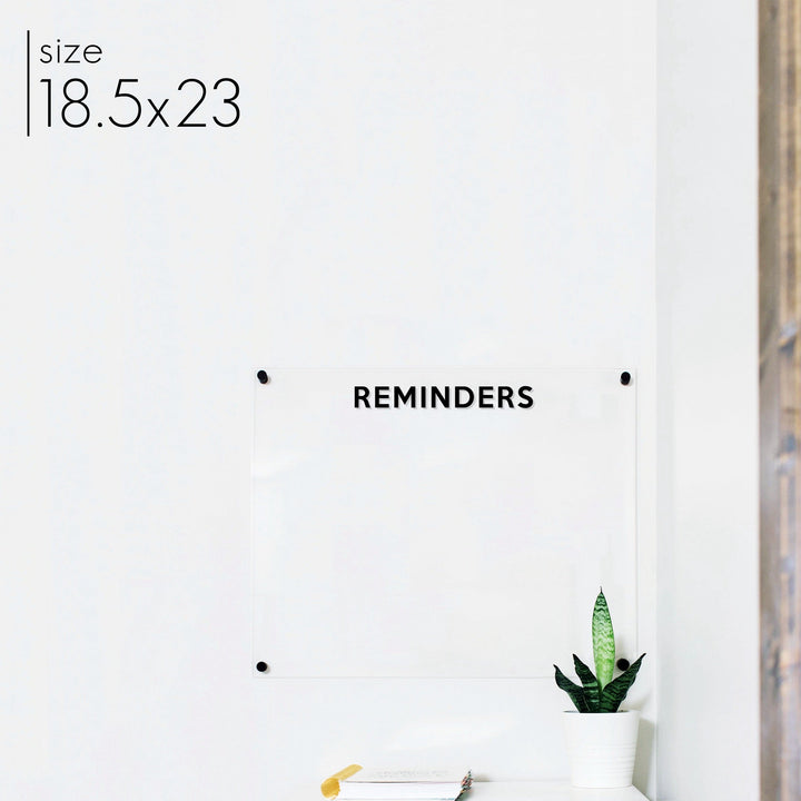 Large Acrylic Dry-erase Board | Horizontal Minimalist