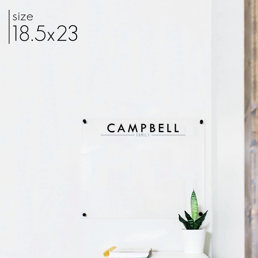 Large Acrylic Dry-erase Board | Horizontal Craig