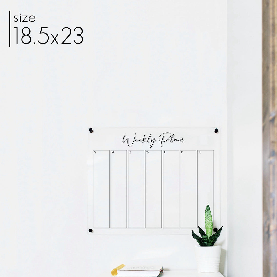 Weekly Acrylic Calendar | Horizontal Pennington