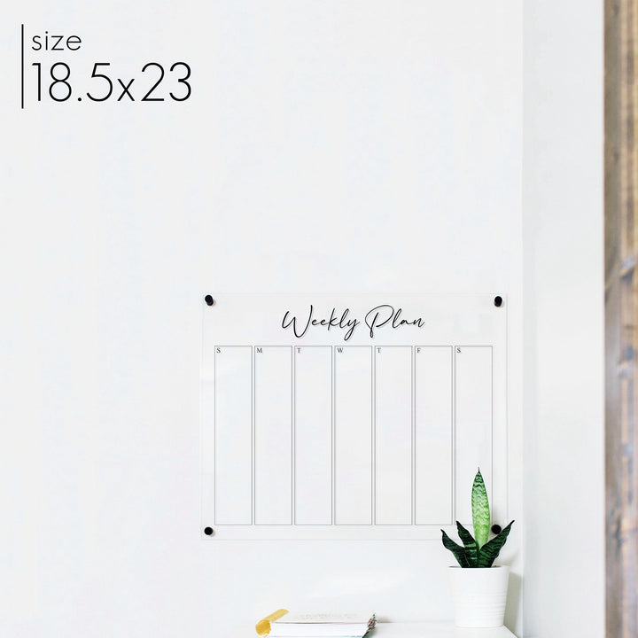 Weekly Acrylic Calendar | Horizontal Pennington