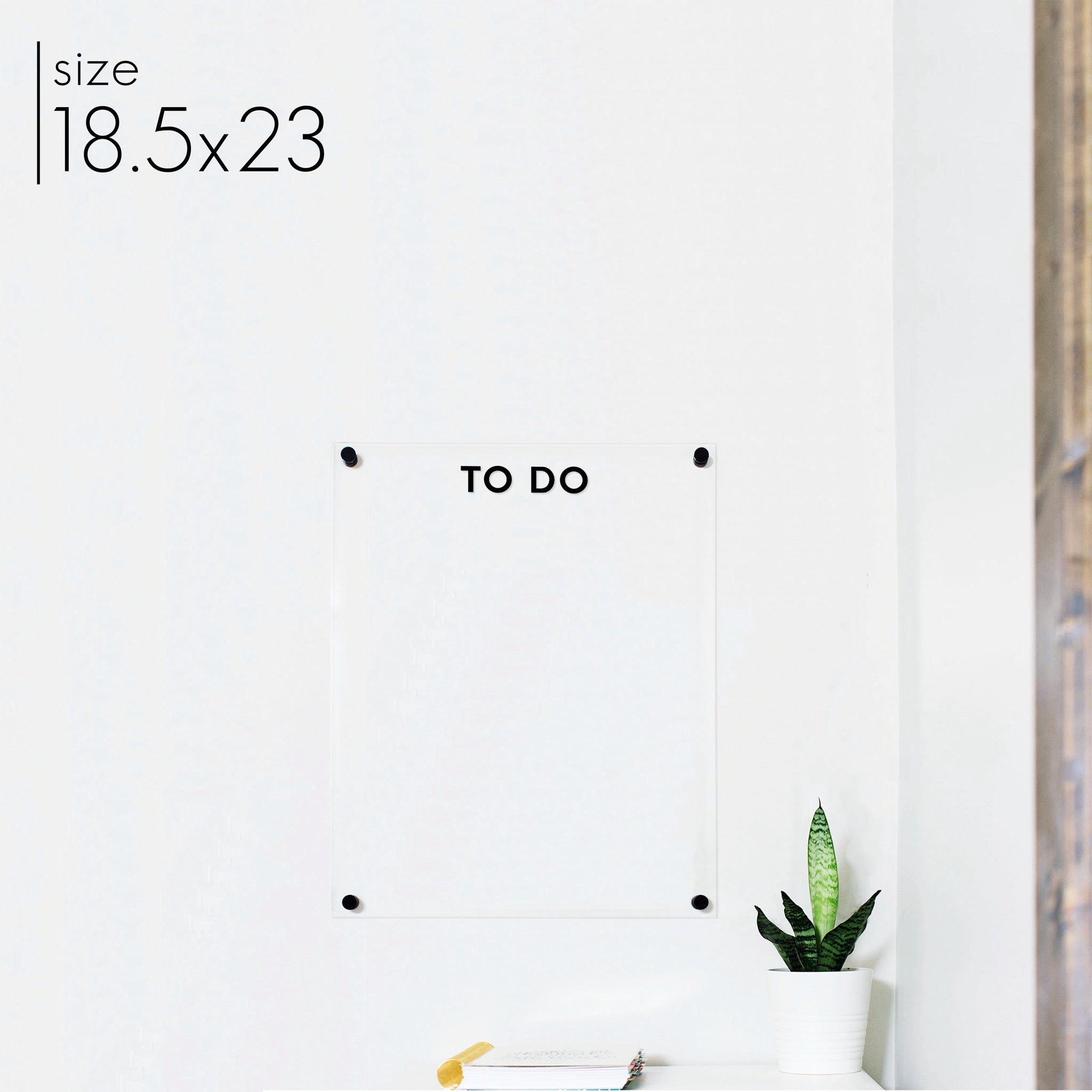 Large Acrylic Dry-erase Board | Vertical Minimalist