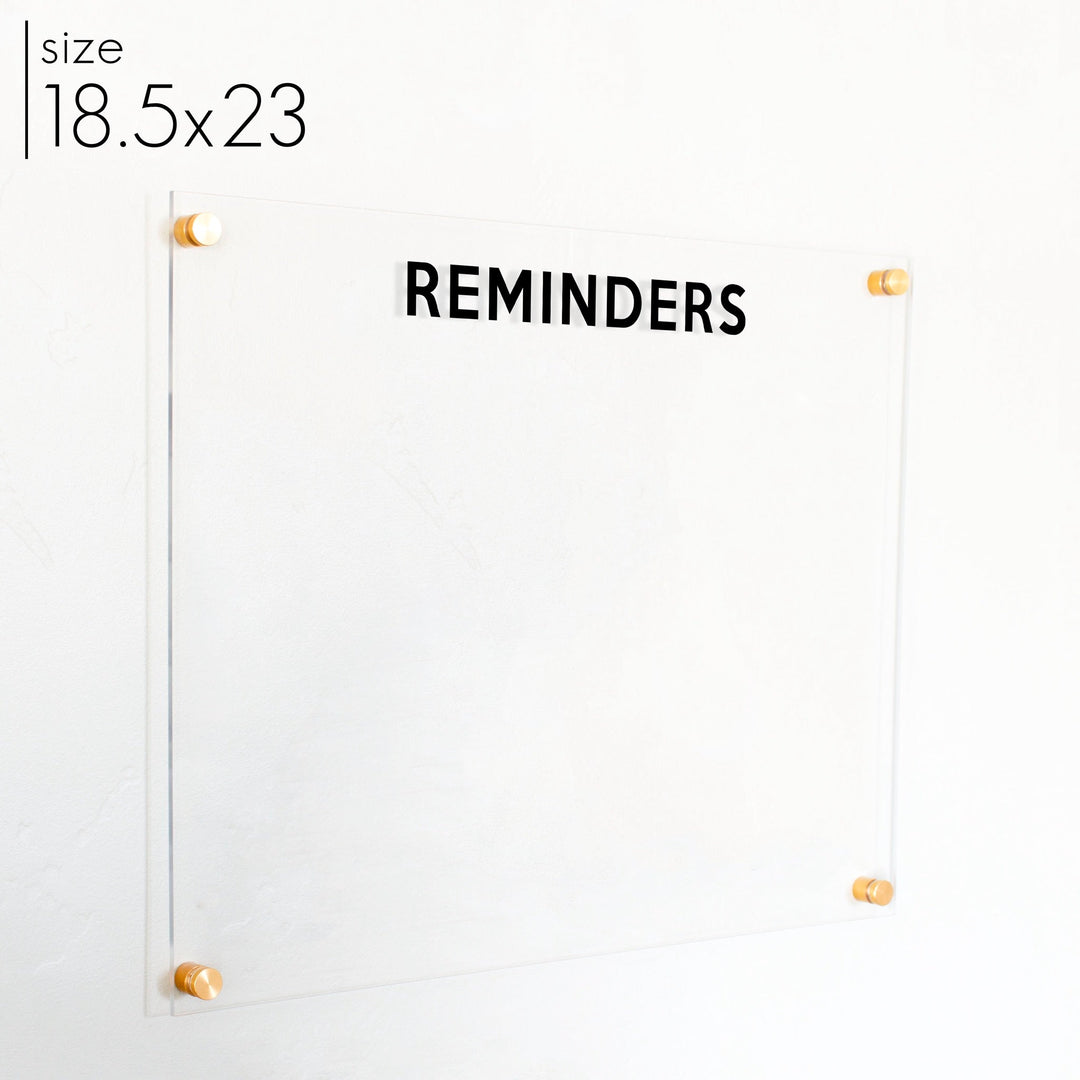 Large Acrylic Dry-erase Board | Horizontal Minimalist