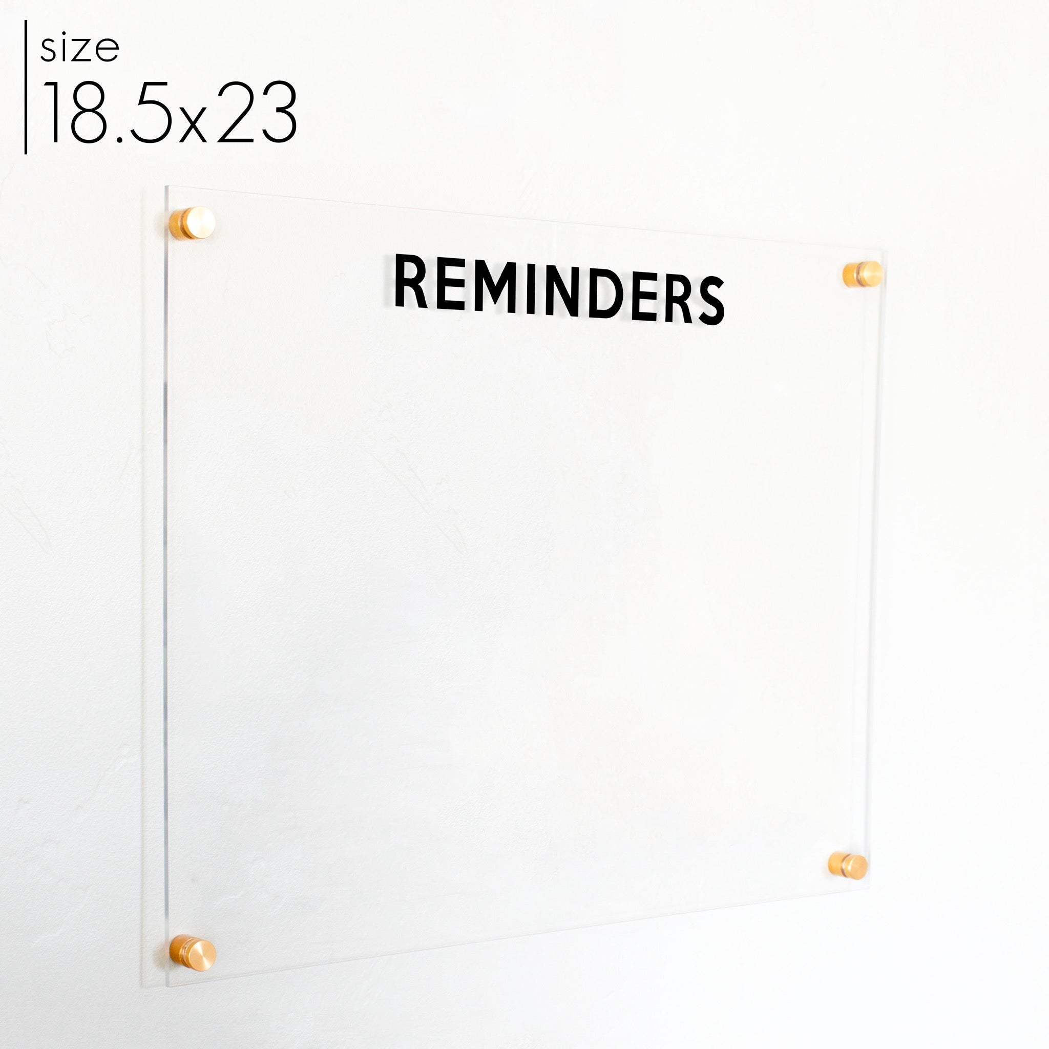 Large Acrylic Dry-erase Board | Horizontal Minimalist