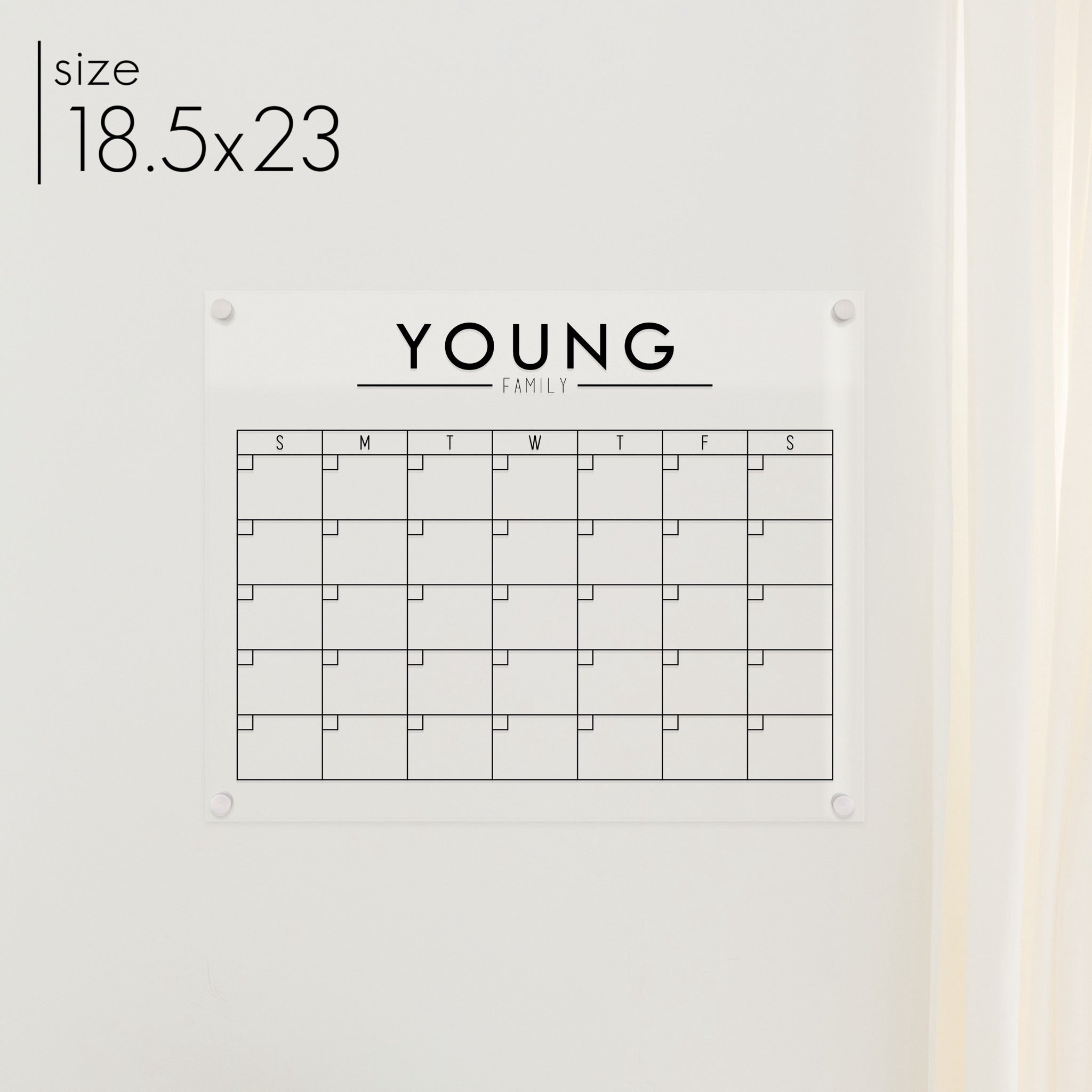 Monthly Acrylic Calendar | Horizontal Craig