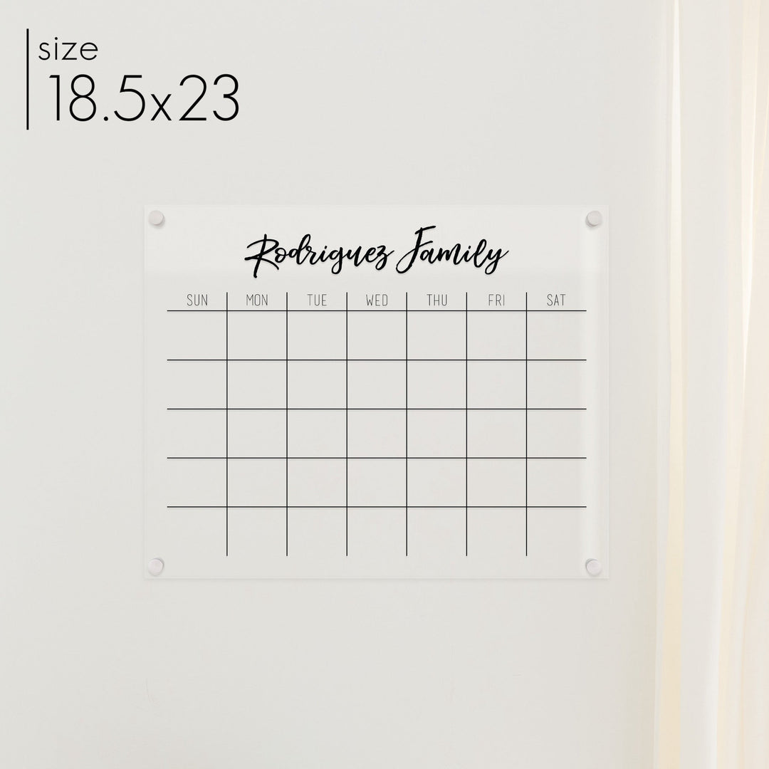 Monthly Acrylic Calendar | Horizontal Traeger