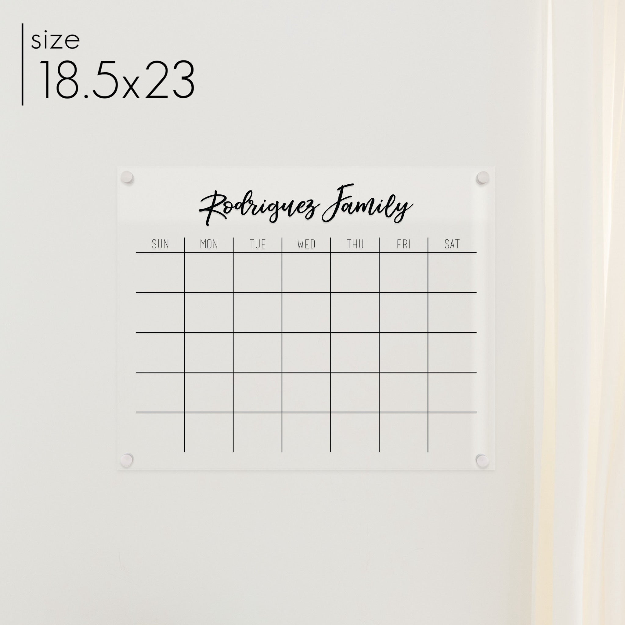 Monthly Acrylic Calendar | Horizontal Traeger