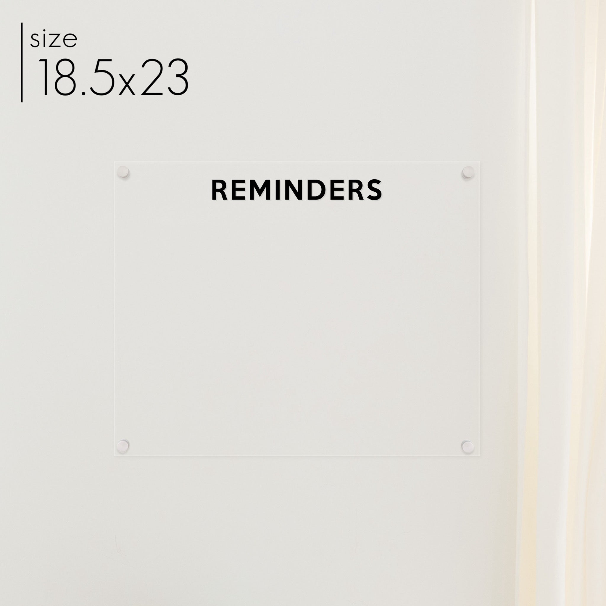Large Acrylic Dry-erase Board | Horizontal Minimalist