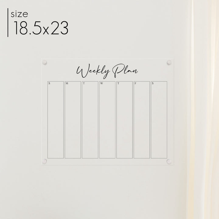 Weekly Acrylic Calendar | Horizontal Pennington