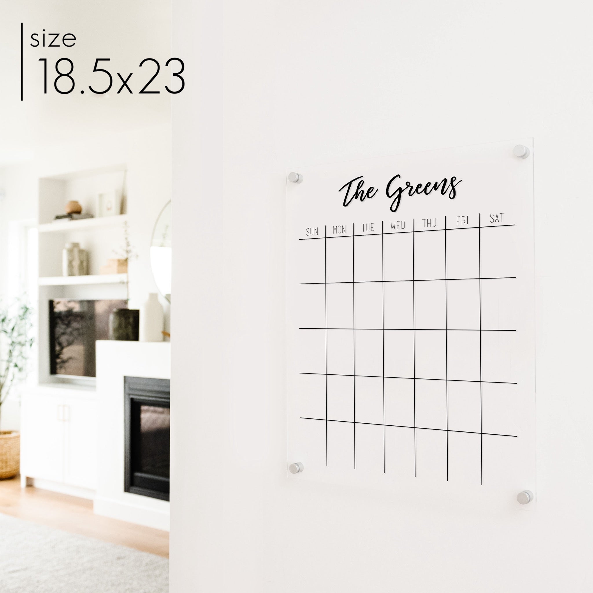 Monthly Acrylic Calendar | Vertical Traeger
