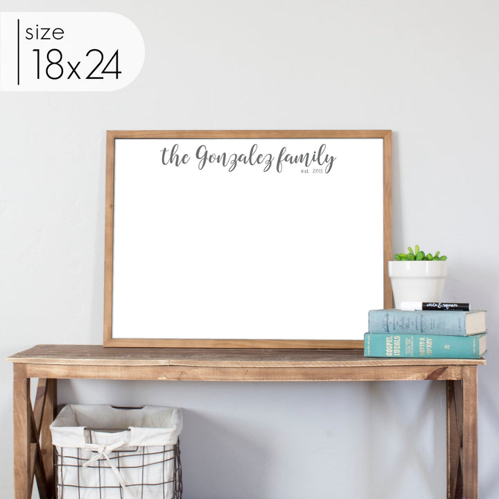 Large Framed Whiteboard | Horizontal Perkins