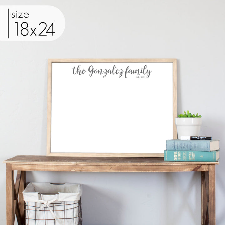 Large Framed Whiteboard | Horizontal Perkins