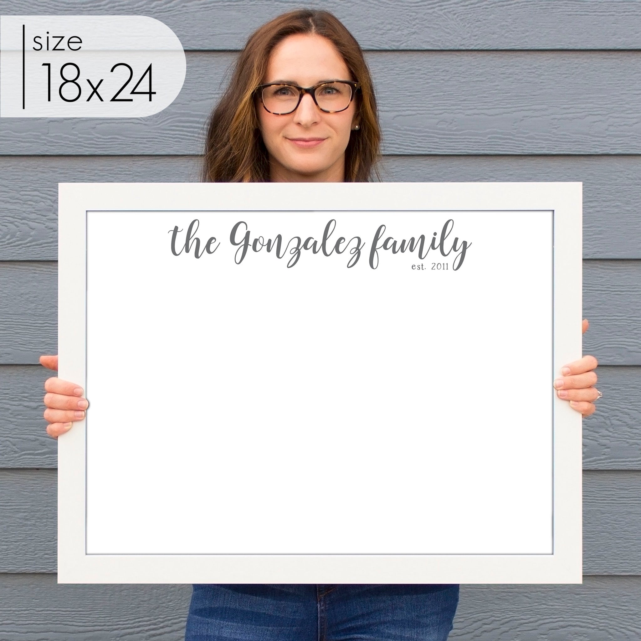 Large Framed Whiteboard | Horizontal Perkins