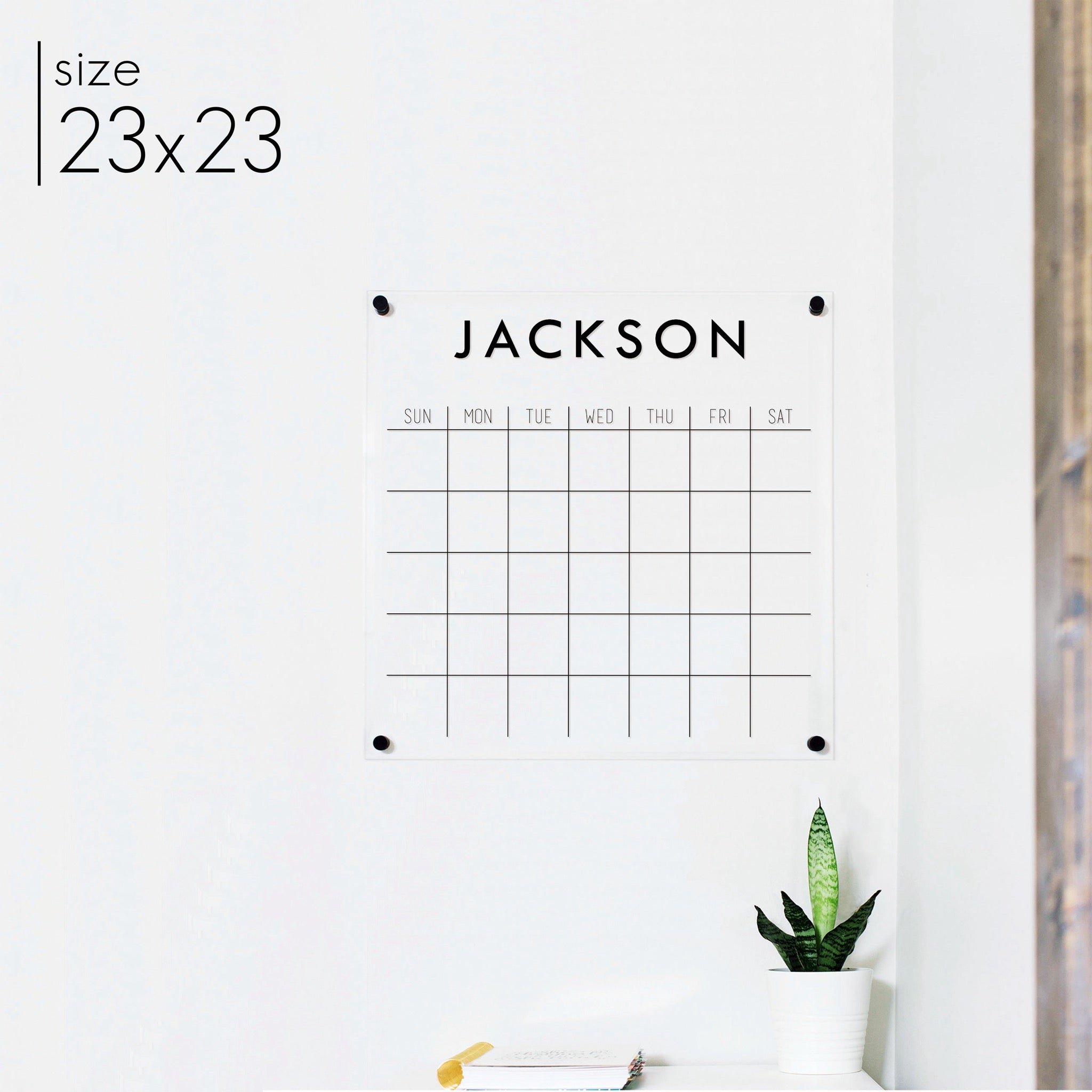 Monthly Square Acrylic Calendar | Square Madi