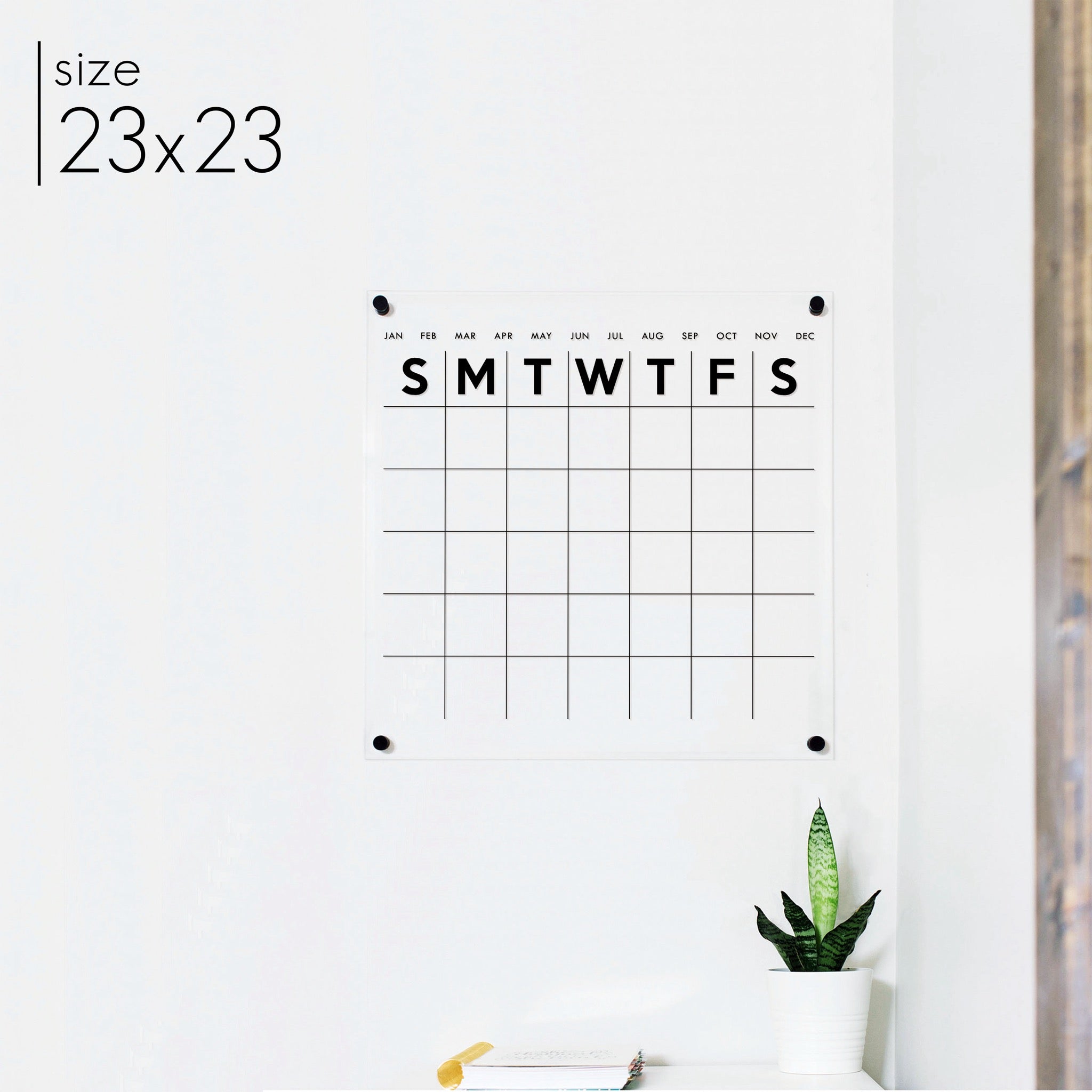 Monthly Square Acrylic Calendar | Square Minimalist