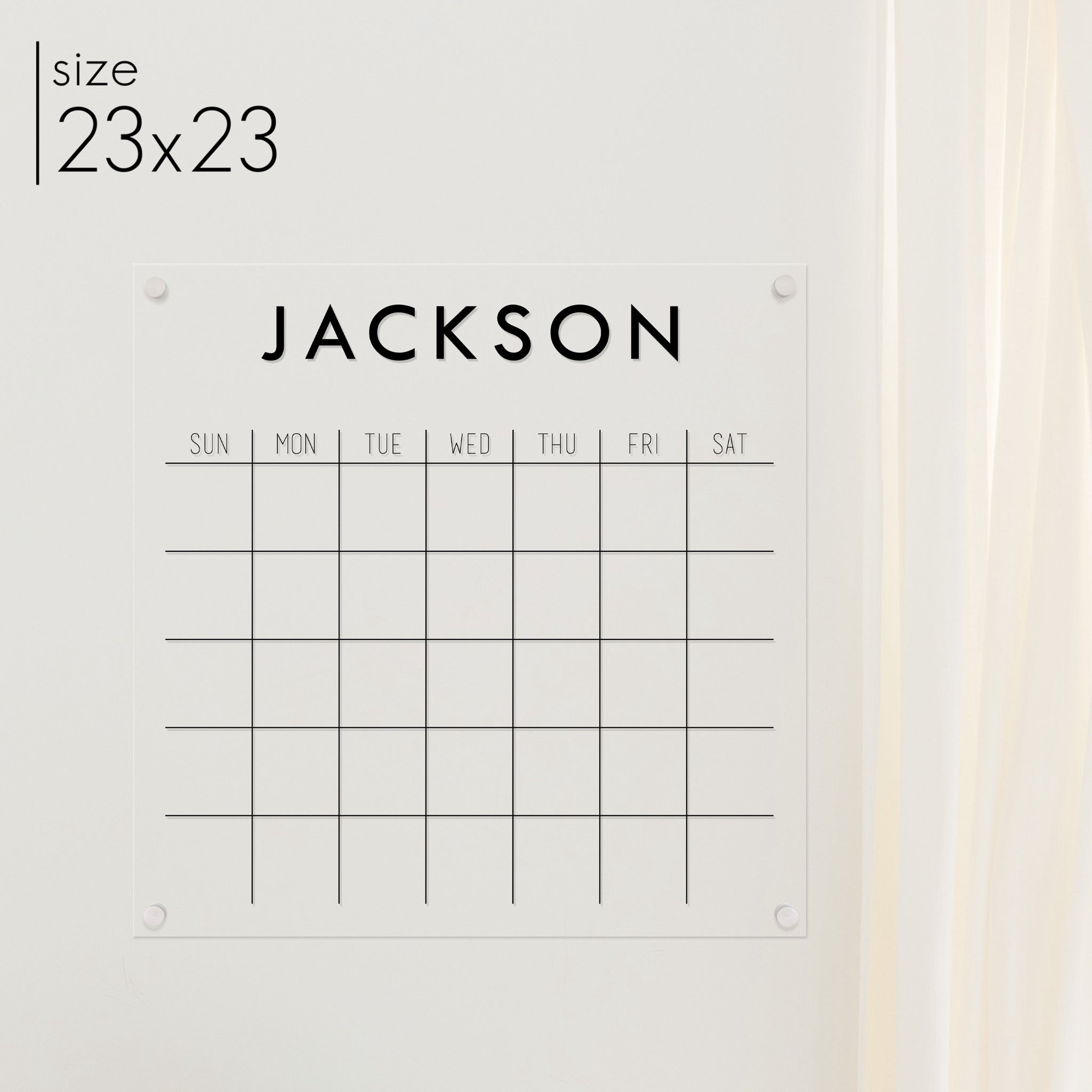Monthly Square Acrylic Calendar | Square Madi