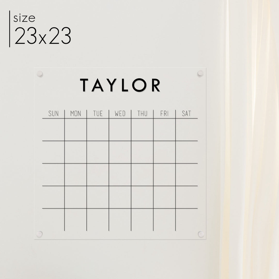 Monthly Square Acrylic Calendar | Square Madi