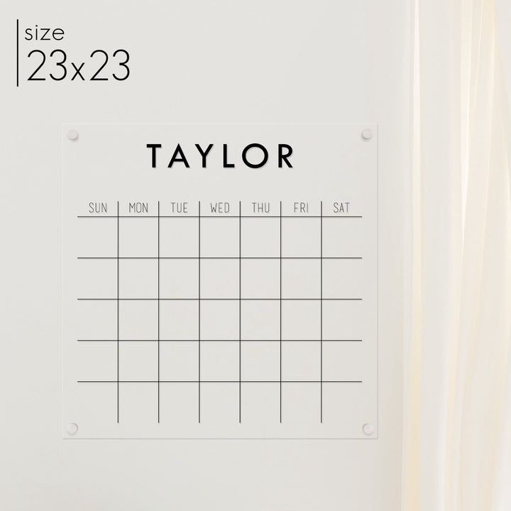 Monthly Square Acrylic Calendar | Square Madi