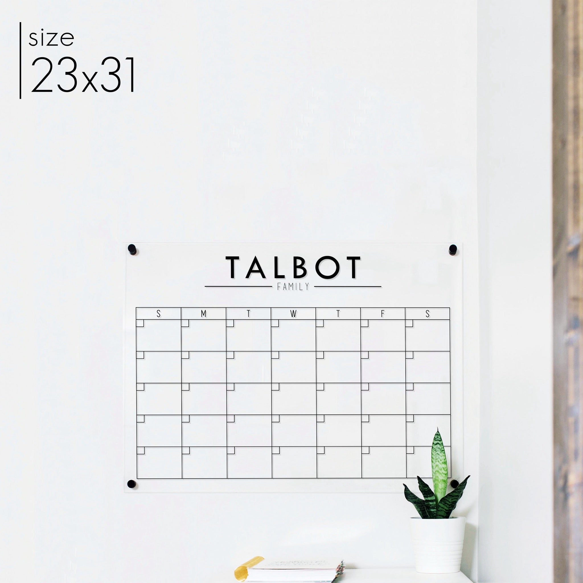 Monthly Acrylic Calendar | Horizontal Craig