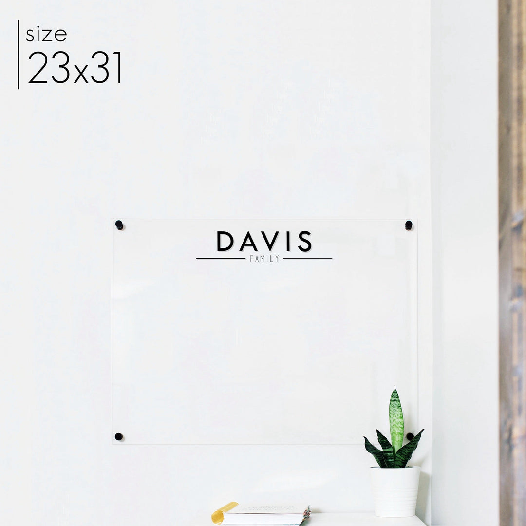 Large Acrylic Dry-erase Board | Horizontal Craig