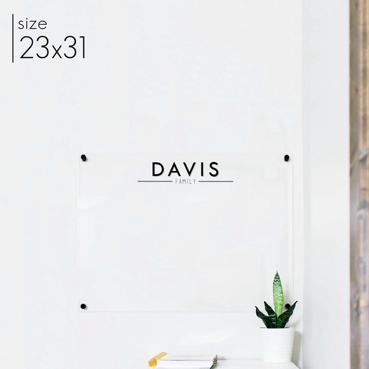 Large Acrylic Dry-erase Board | Horizontal Craig