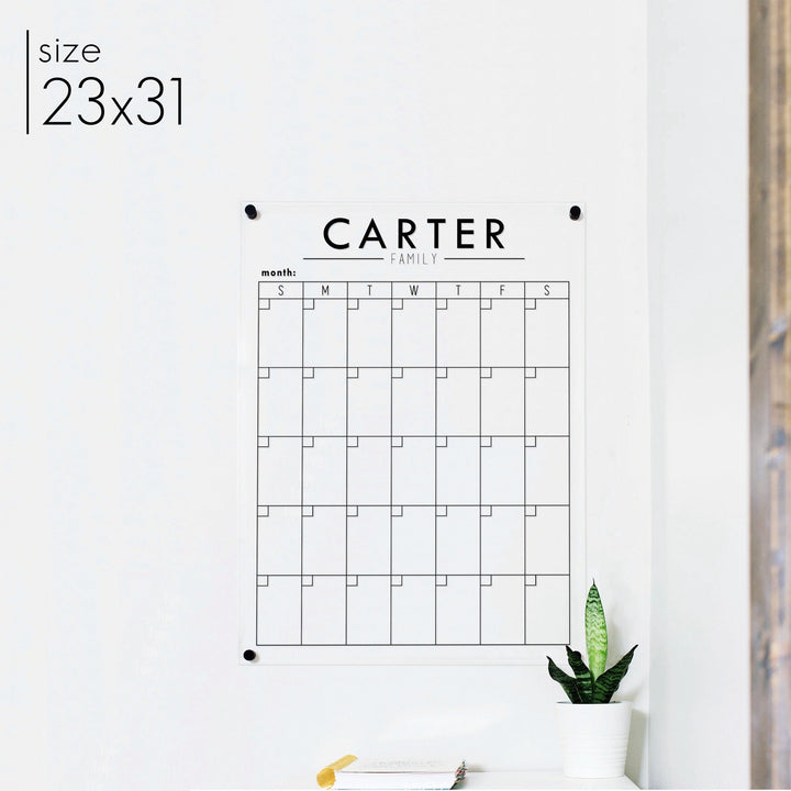 Monthly Acrylic Calendar | Vertical Craig