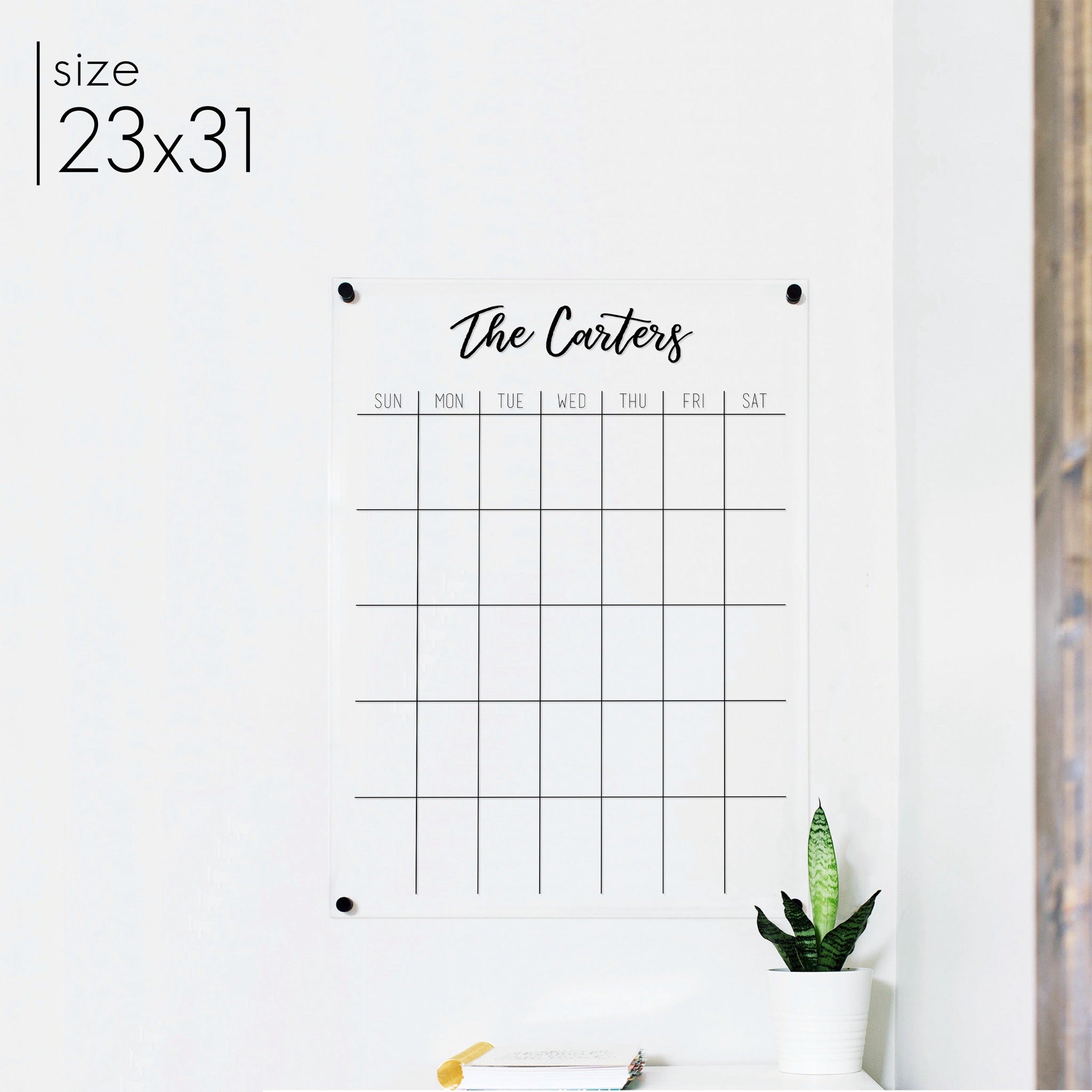 Monthly Acrylic Calendar | Vertical Traeger