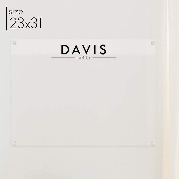 Large Acrylic Dry-erase Board | Horizontal Craig