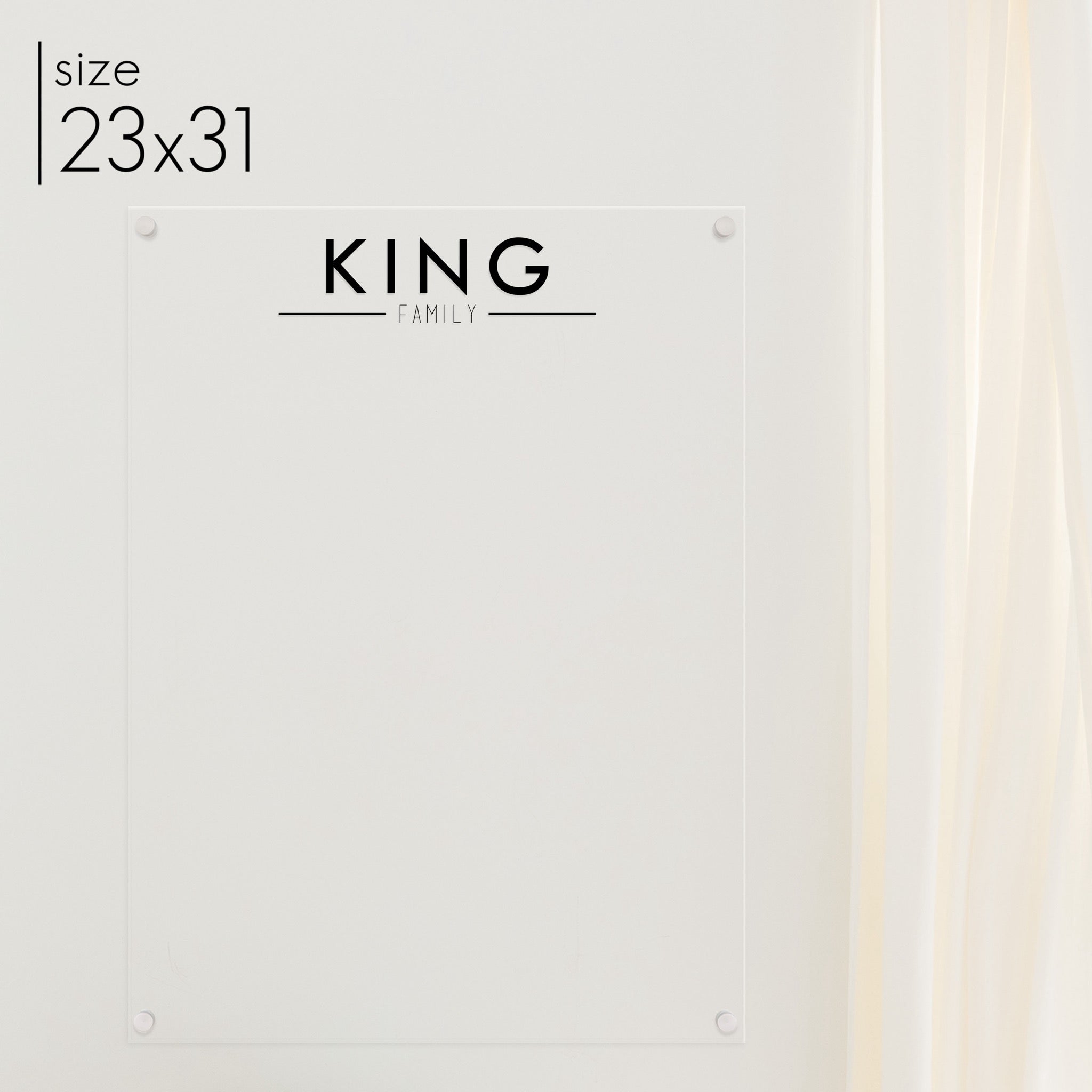 Large Acrylic Dry-erase Board | Vertical Craig