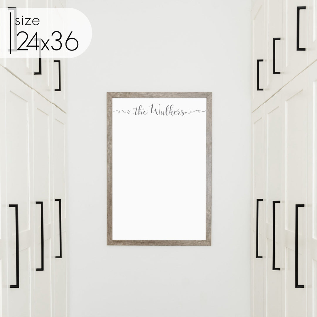 Large Framed Whiteboard | Vertical Knope