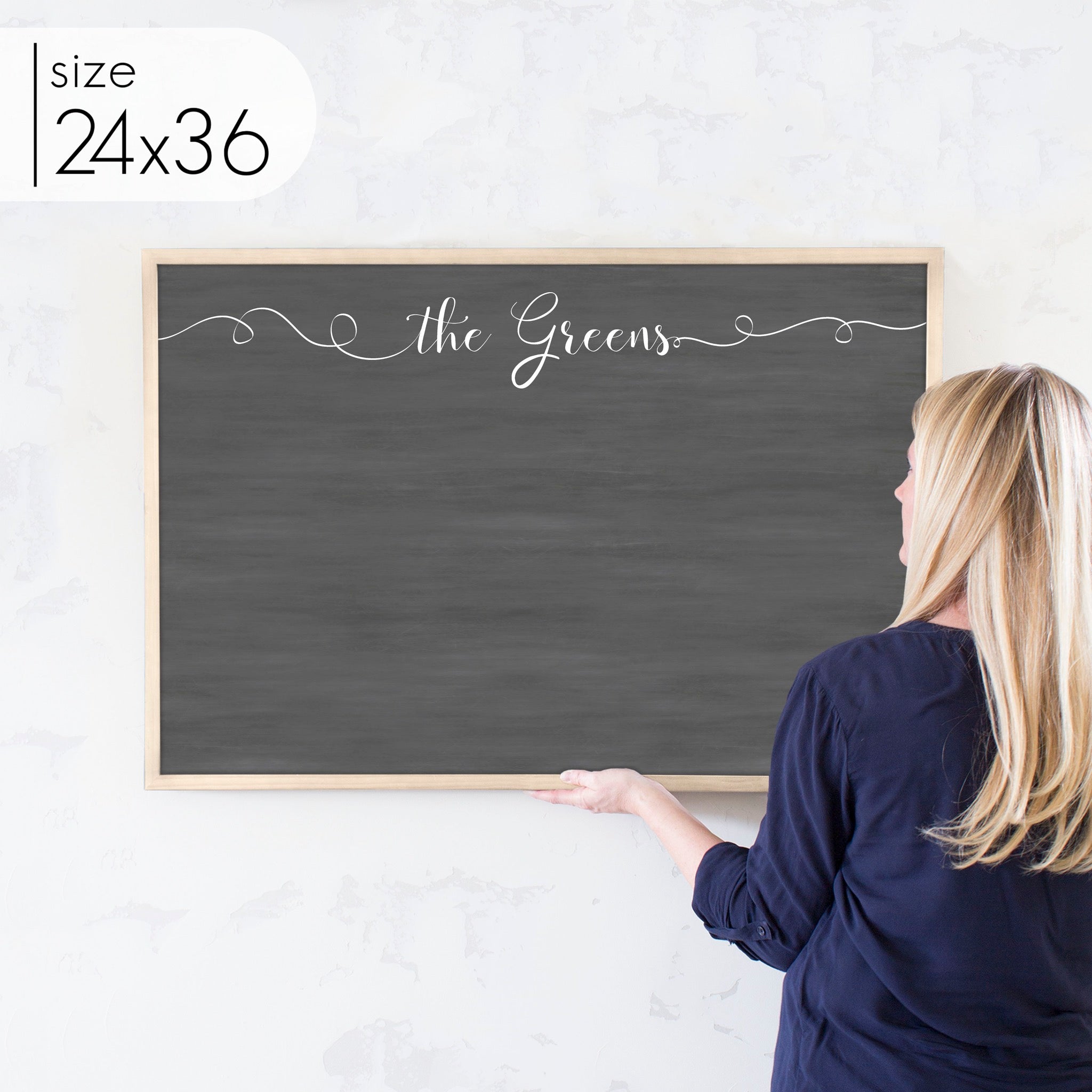 Large Framed Chalkboard | Horizontal Knope