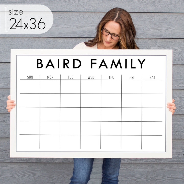 Monthly Framed Chalkboard Calendar | Horizontal Madi