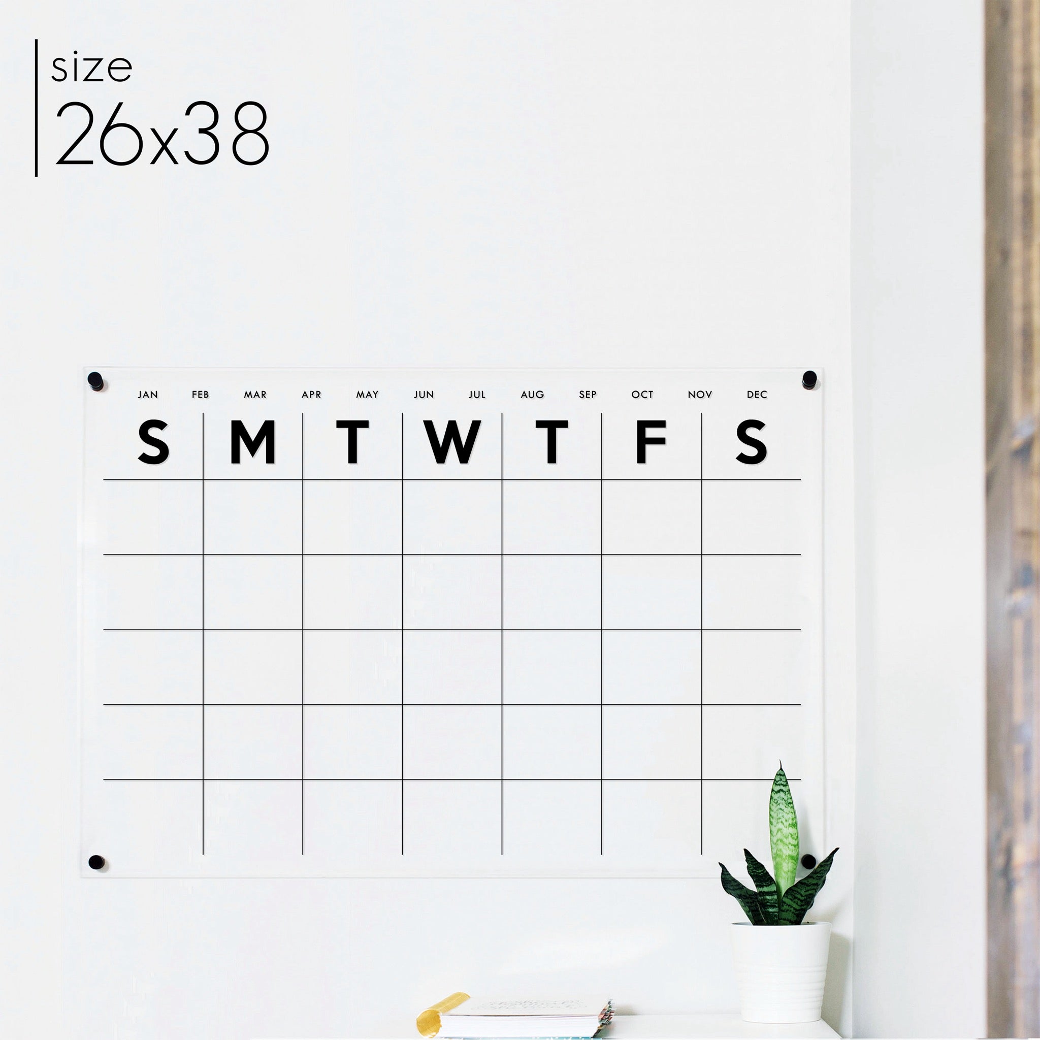 Monthly Acrylic Calendar | Horizontal Minimalist