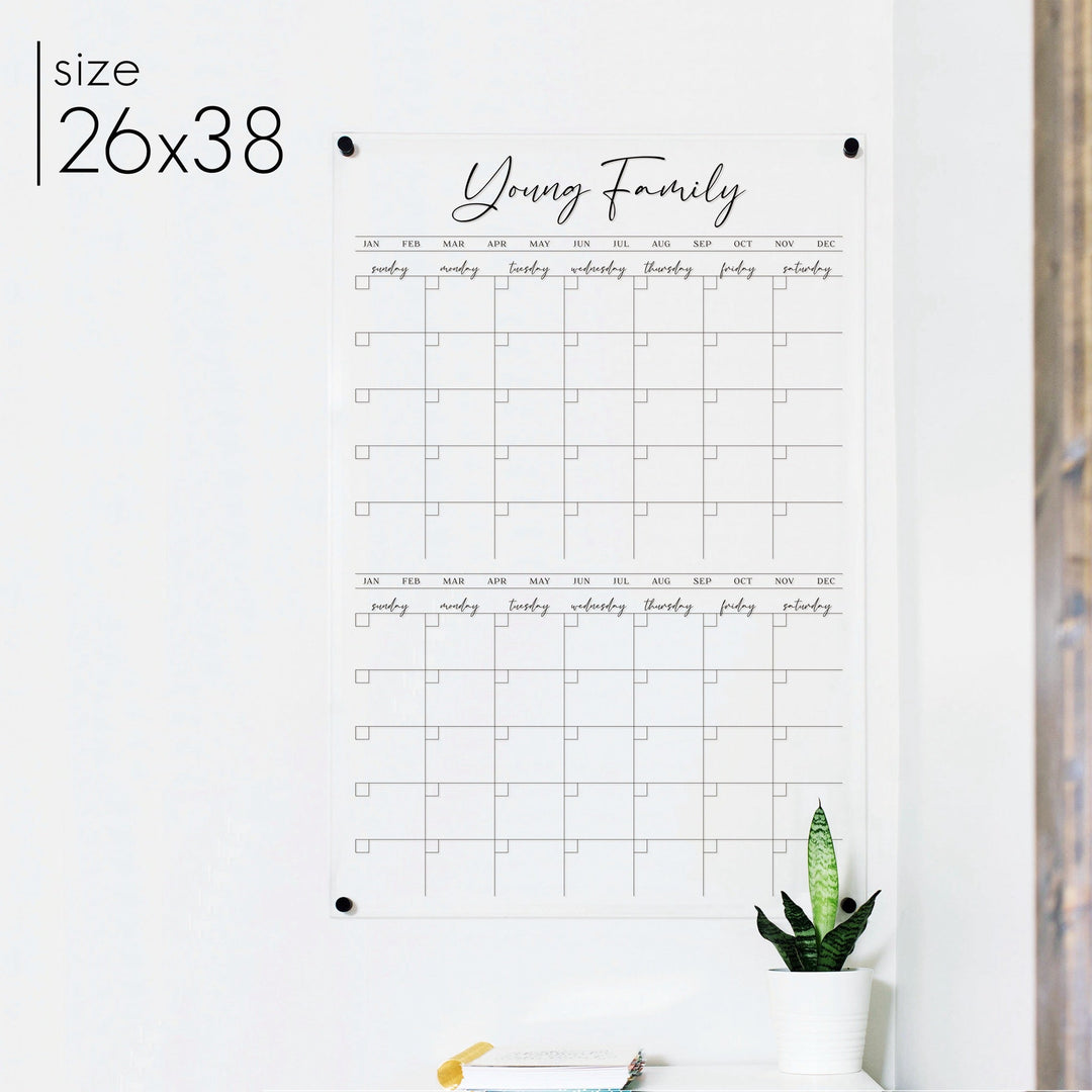 2 Month Acrylic Calendar | Vertical Pennington