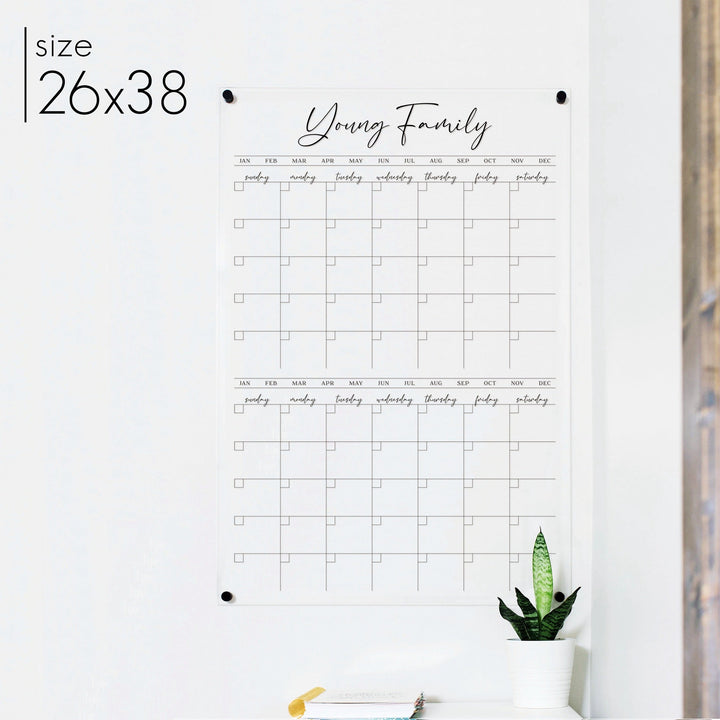 2 Month Acrylic Calendar | Vertical Pennington
