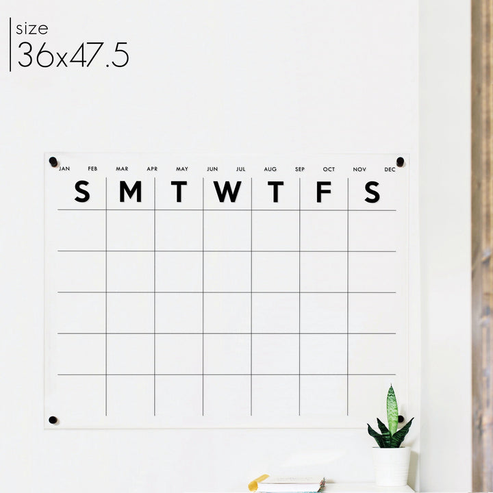 Monthly Acrylic Calendar | Horizontal Minimalist
