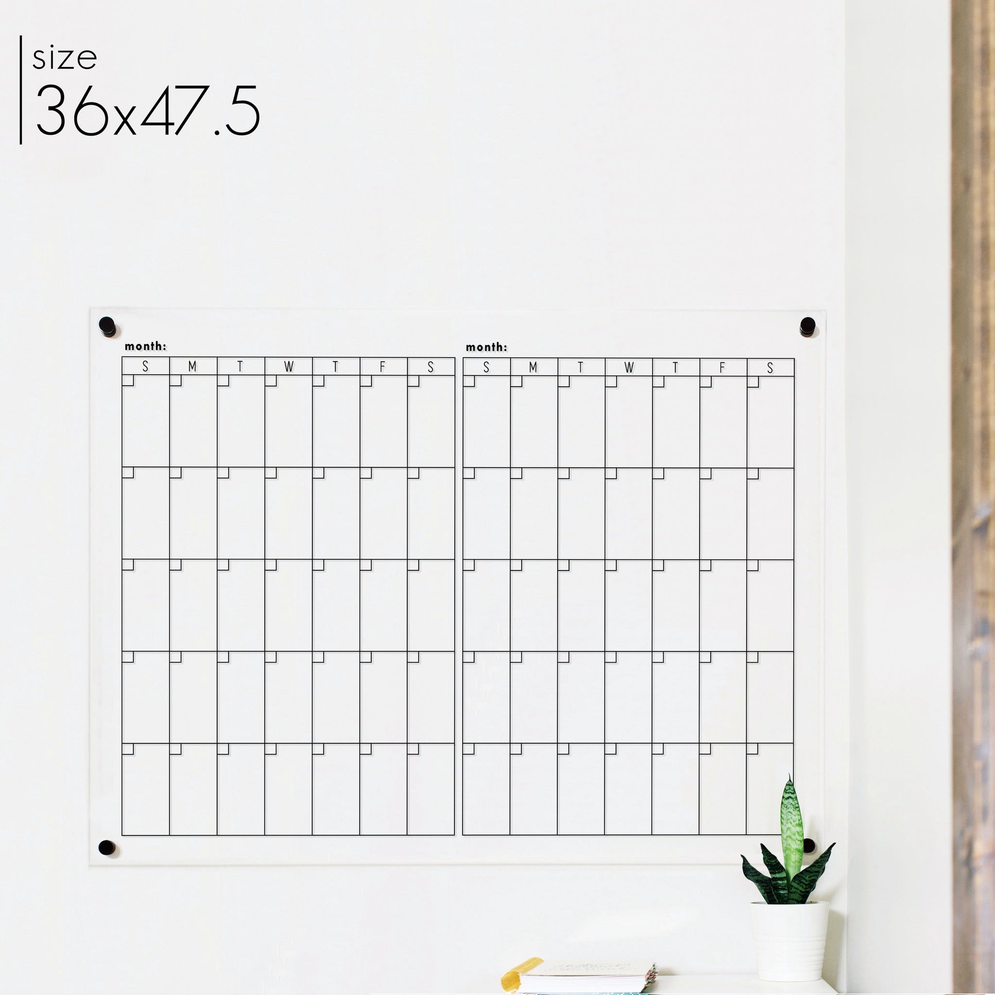 2 Month Acrylic Calendar | Horizontal Multi-style