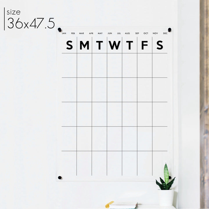 Monthly Acrylic Calendar | Vertical Minimalist