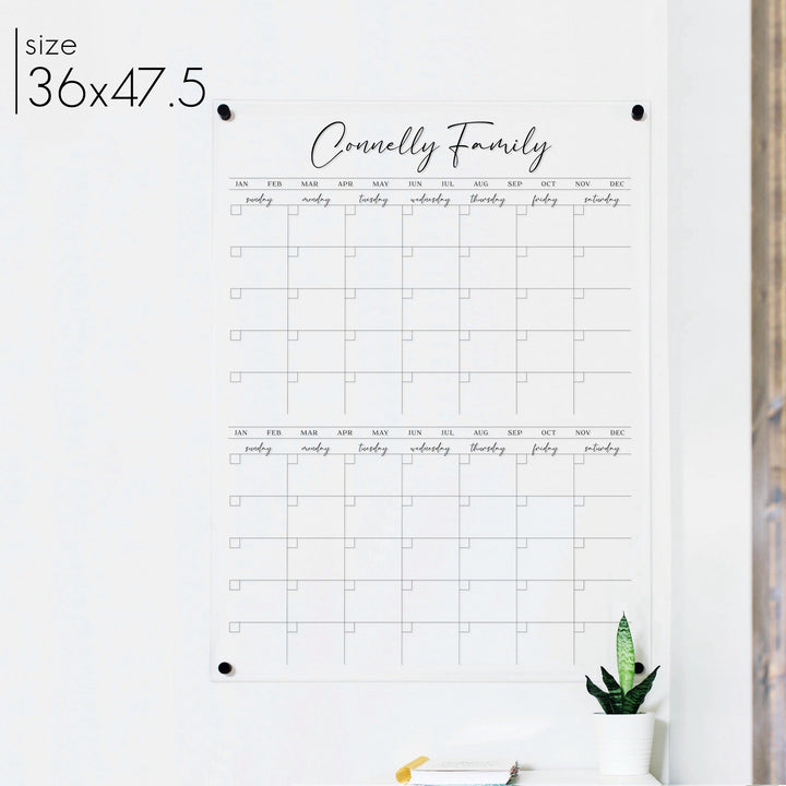 2 Month Acrylic Calendar | Vertical Pennington