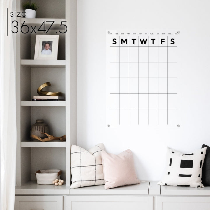 Monthly Acrylic Calendar | Vertical Minimalist