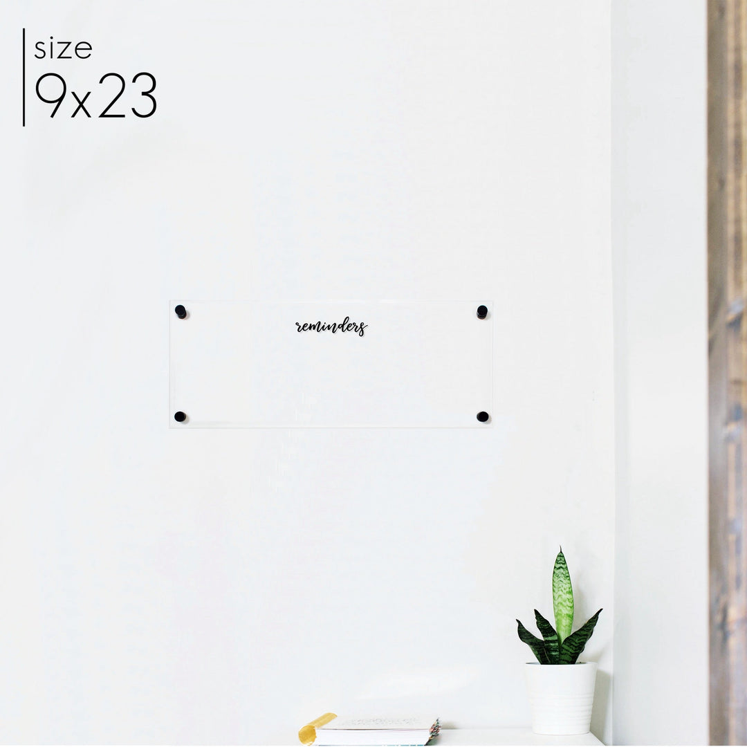 Slim Acrylic Dry-erase Board | Horizontal Traeger