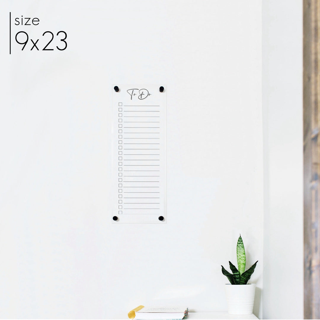 Slim Acrylic Dry-erase Checklist | Vertical Pennington