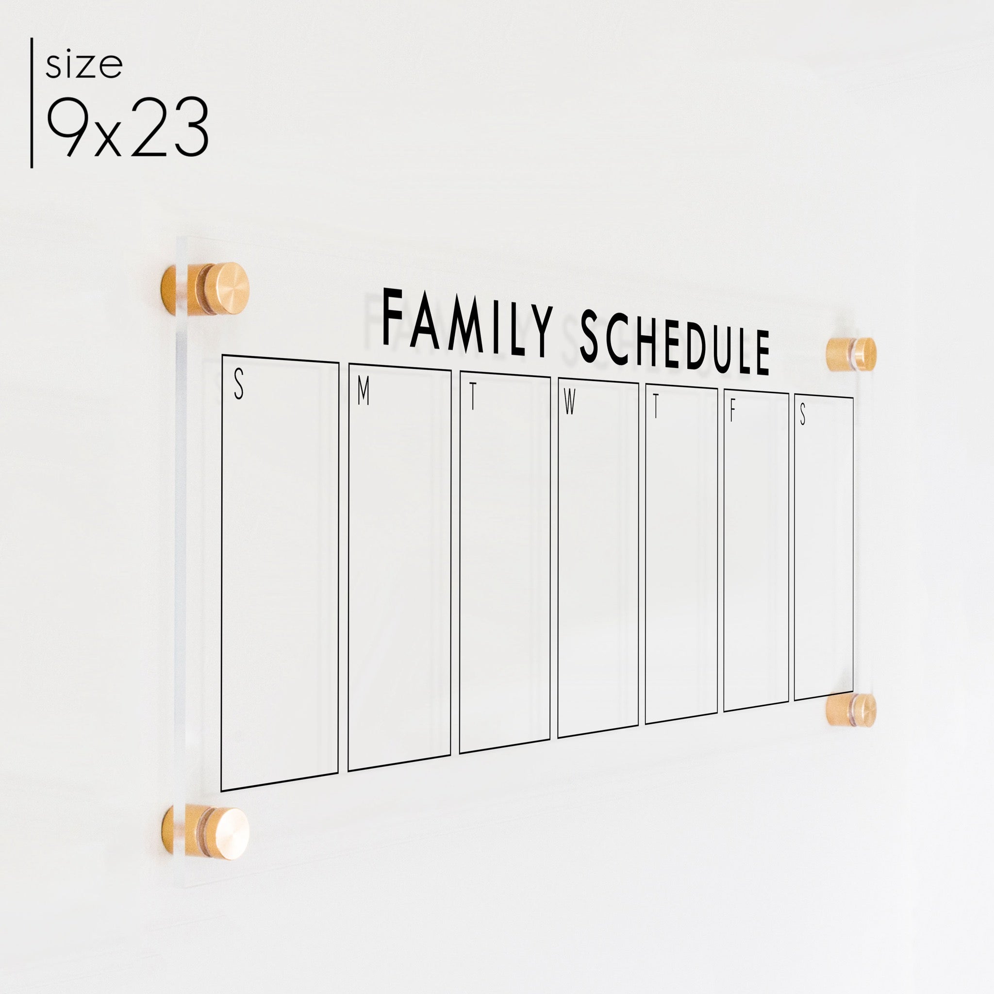 Slim Weekly Acrylic Calendar | Horizontal Craig