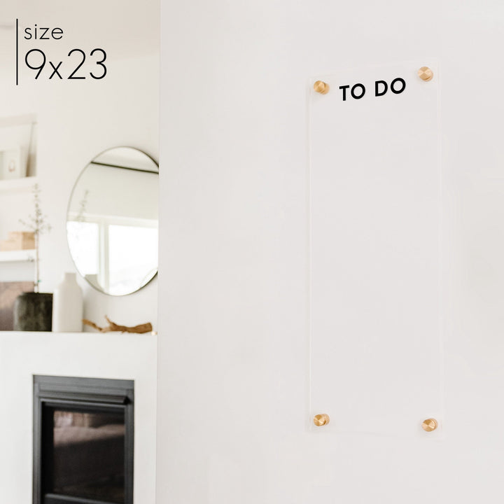Slim Acrylic Dry-erase Board | Vertical Minimalist