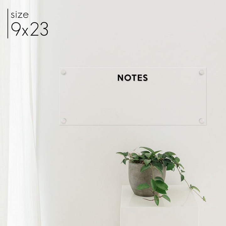Slim Acrylic Dry-erase Board | Horizontal Minimalist