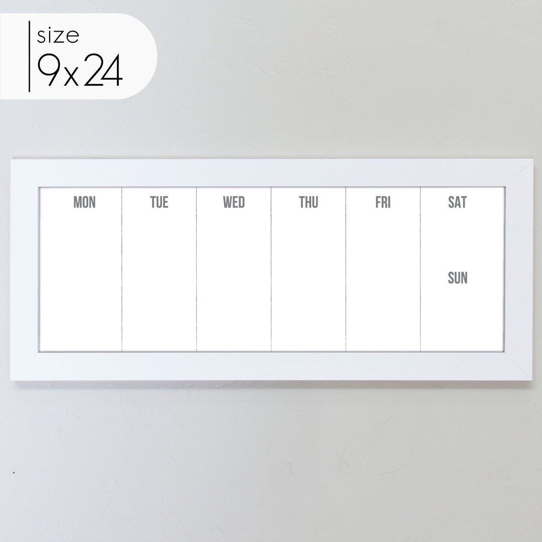 Slim Weekly Framed Whiteboard | Horizontal Dwyer
