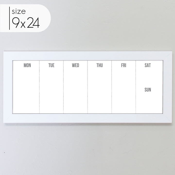 Slim Weekly Framed Whiteboard | Horizontal Dwyer