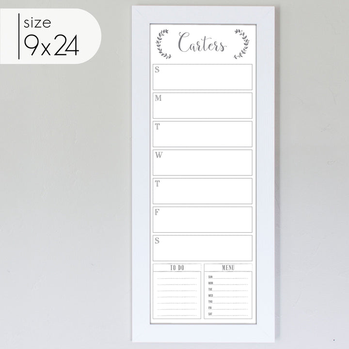 Slim Weekly Framed Chalkboard + 1 section | Vertical Eagleton
