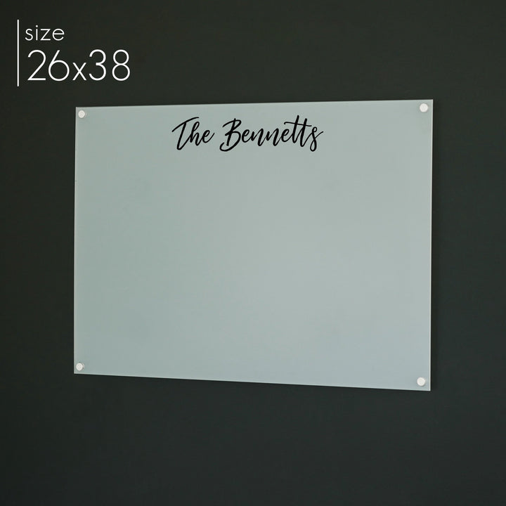 Large Frosted Acrylic Dry-erase Board | Horizontal Traeger