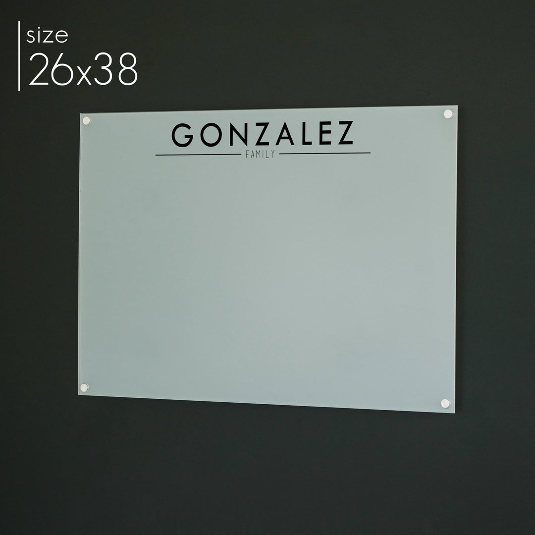 Large Frosted Acrylic Dry-erase Board | Horizontal Craig